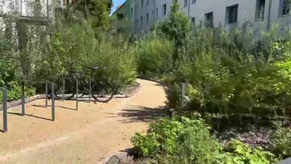 Videovorschau: begrünter Innenhof eines JOPE Wohnprojekts