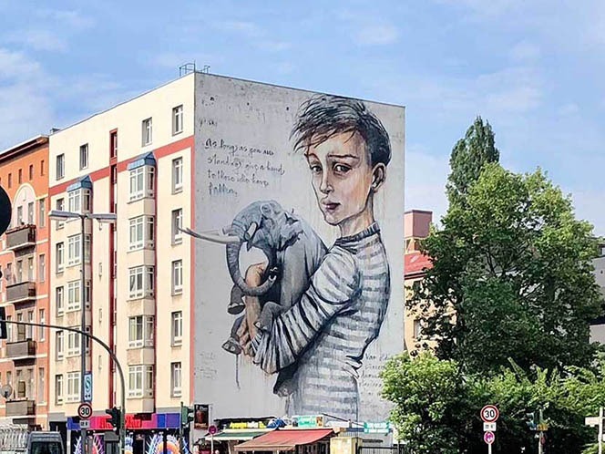 S36 Sprengelstraße – Fassadenkunst »Elefant«